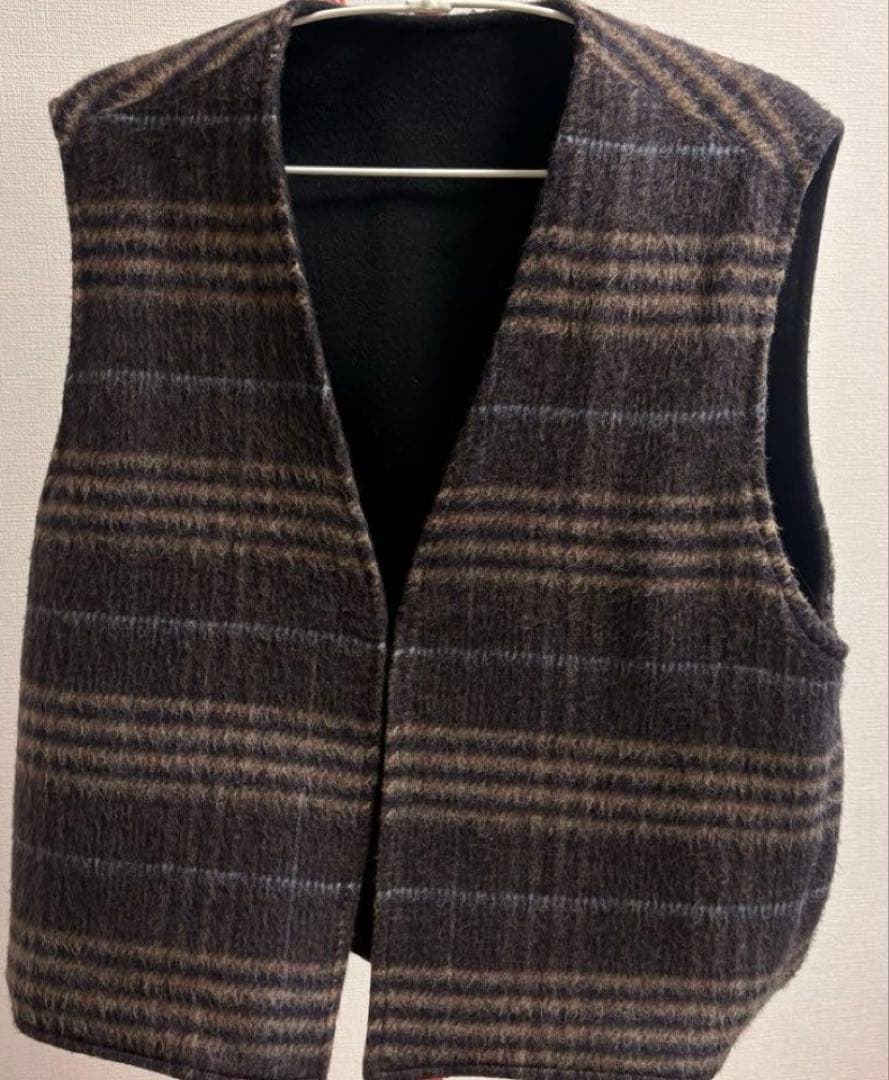 【希少 完売品】AMBERGLEAM アンバーグリーム リバーシブルウールベスト