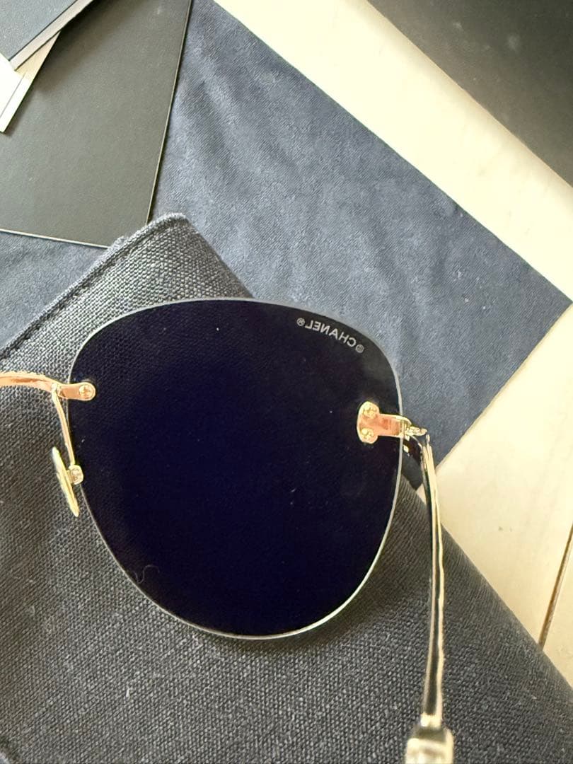 CHANEL ミラーゴールド サングラス　メンズ