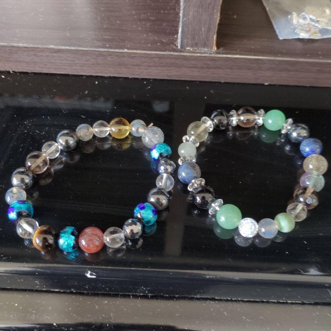 天然石ビーズブレスレット2点セット