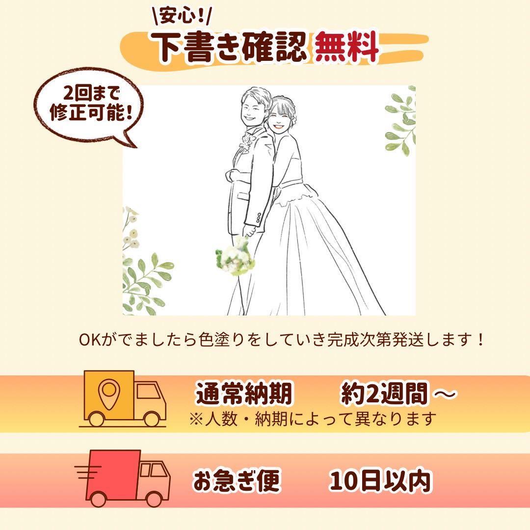 4名さま×2　B4サイズ【似顔絵オーダー】