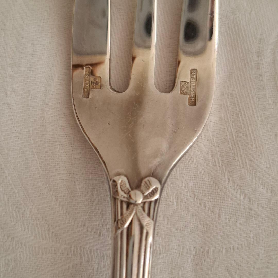 【美品】クリストフル　リュバン　フォーク コーヒーデミタススプーン 6点