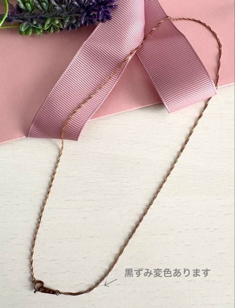 ジュエリーマキ　18金　スクリューチェーンネックレス40cm 訳あり