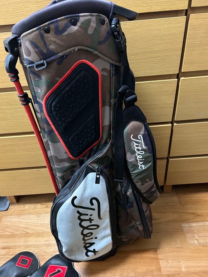 タイトリスト　迷彩　カモ CAMO キャディバッグ ヘッドカバー セット
