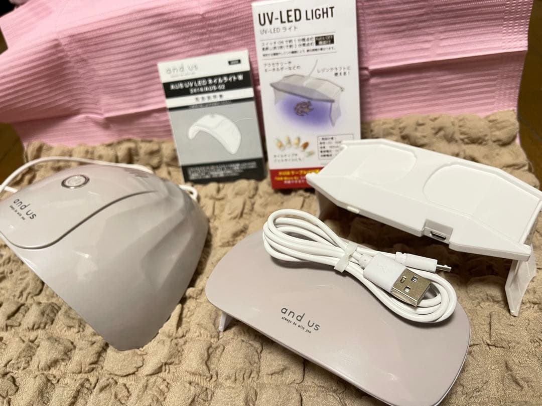 ネイルアート用品セット（and us UV-LEDライト付き）