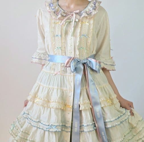 ピンクハウス 阪神限定 ワンピース アイボリー リボン付き PINK HOUSE