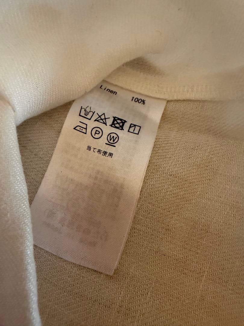 ダ*ア様 wafu Linen Tops リネンフリルネック長袖シャツ　ハイネッ