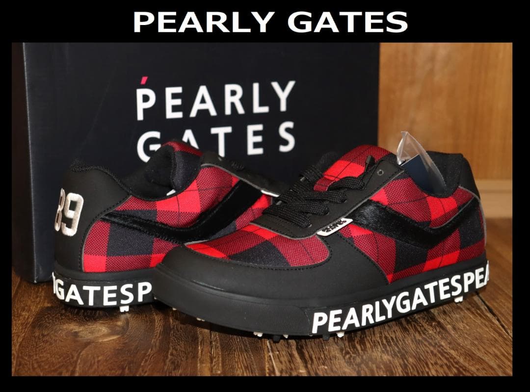 新品　パーリーゲイツ バッファローチェック ゴルフシューズ 24cm　併