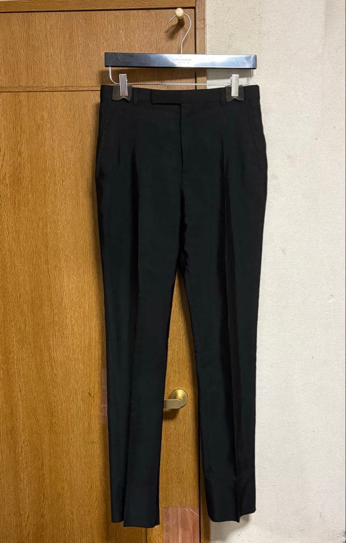 チ*プ様 SAINT LAURENT PARIS \"ハイウエストウールスラックス