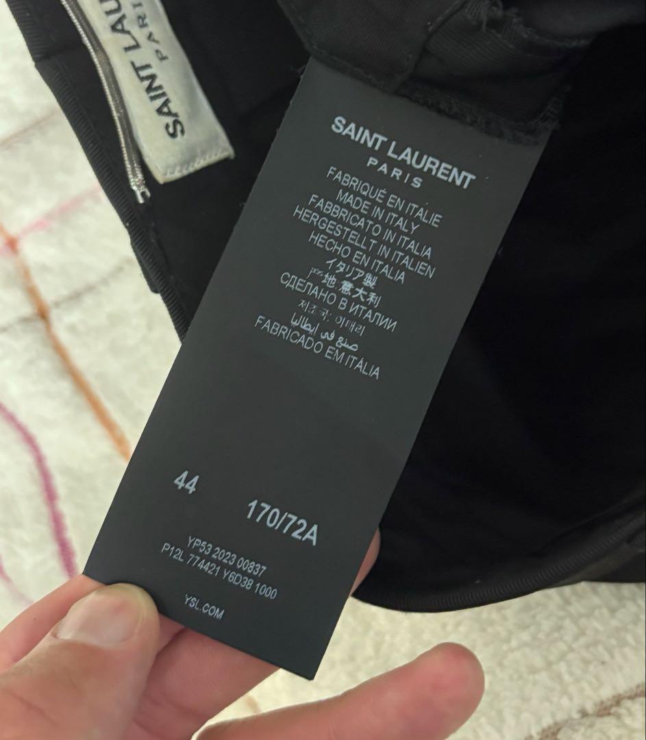 チ*プ様 SAINT LAURENT PARIS \"ハイウエストウールスラックス