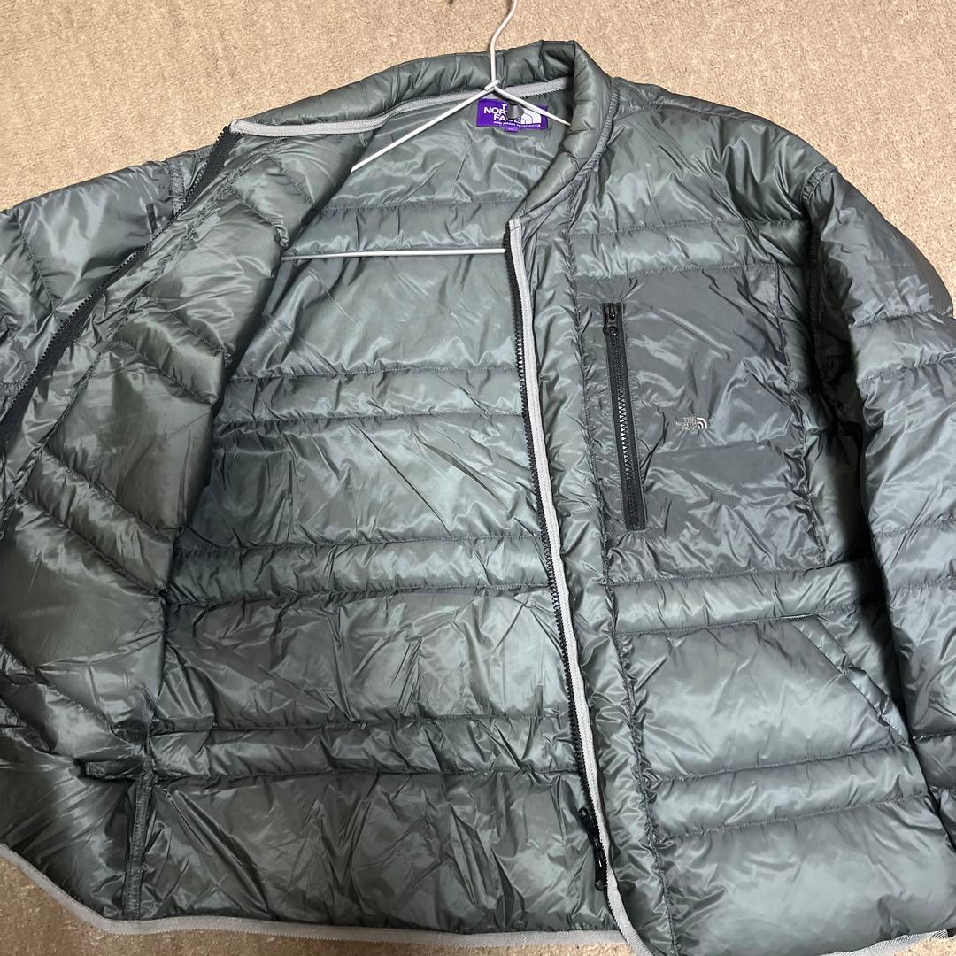 ノースフェイス パープルレーベル フィールドダウンカーディガン M グレー 美品