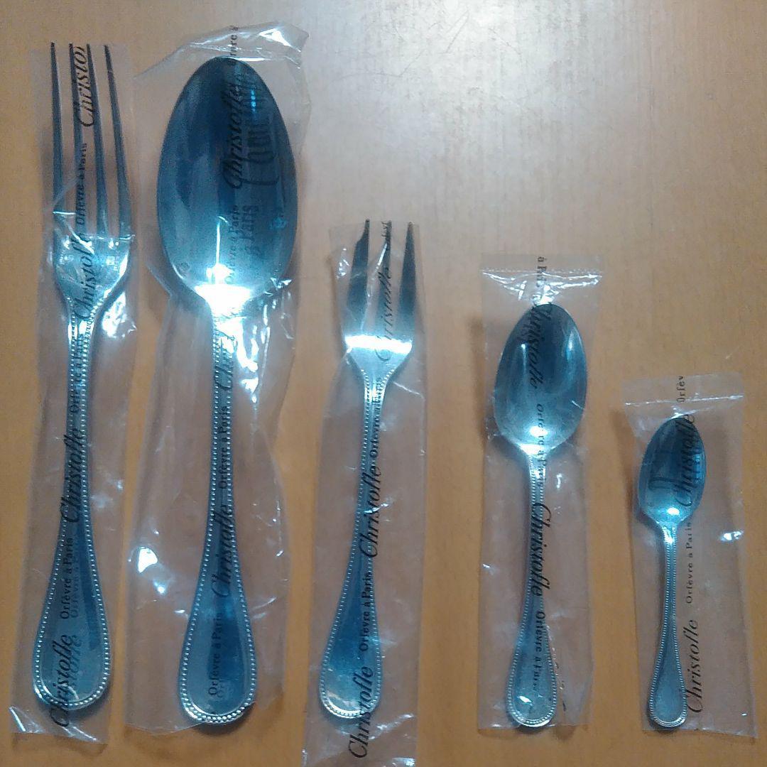 【おさら様限定】クリストフルシルバー（銀メッキ）カトラリー５本✕２セット【中古】