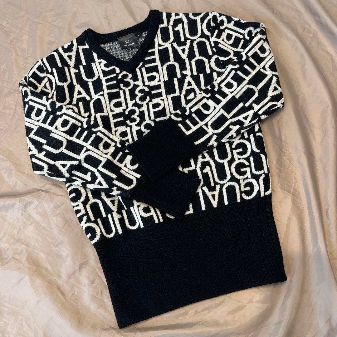 1PIU1UGUALE3 /ウノピゥ ウノウグァーレトレ ニット　ブラック　II