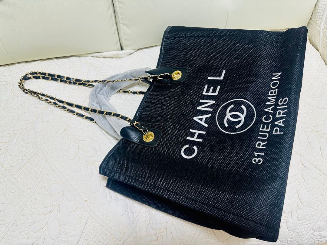 刺繍入り☆CHANEL☆ノベルティ肩掛けチェーンバッグトートバッグ未使用