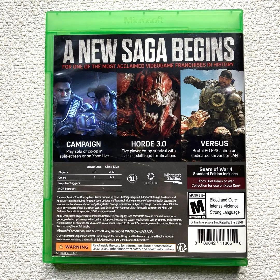 GEARS OF WAR 4 XBOXONE 【北米版】