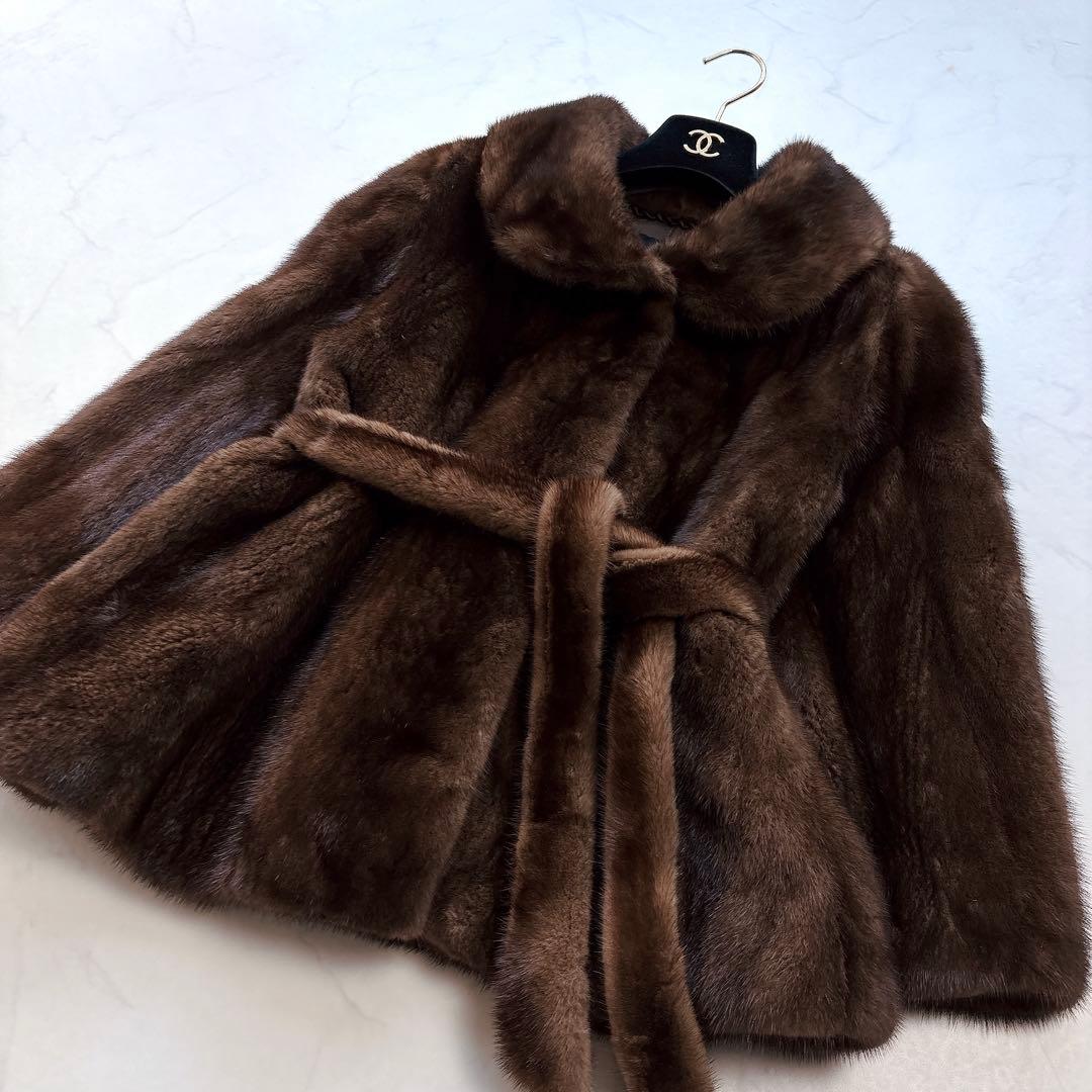【DAMA collection】SAGA FURS 高級ミンクファーコート M