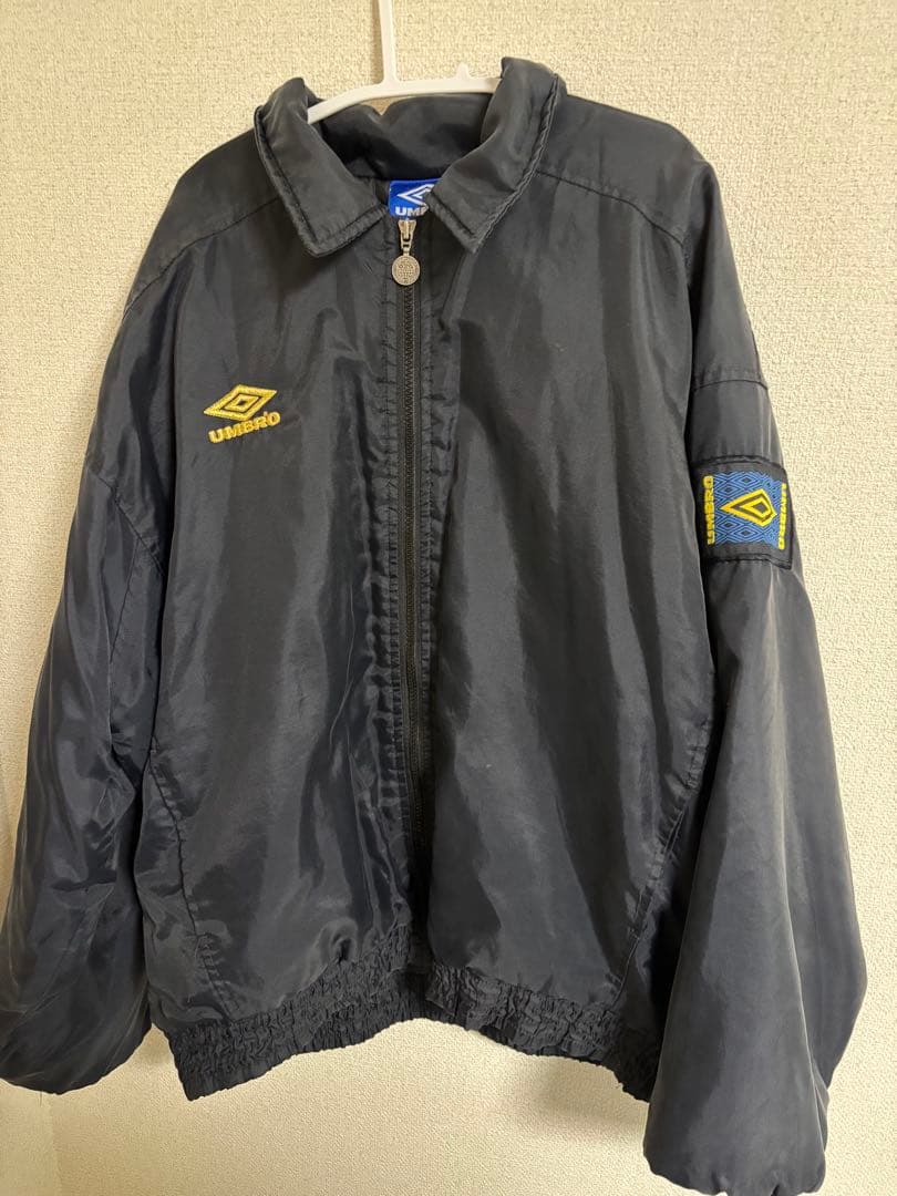 90s UMBRO ブラック ナイロンジャケット L