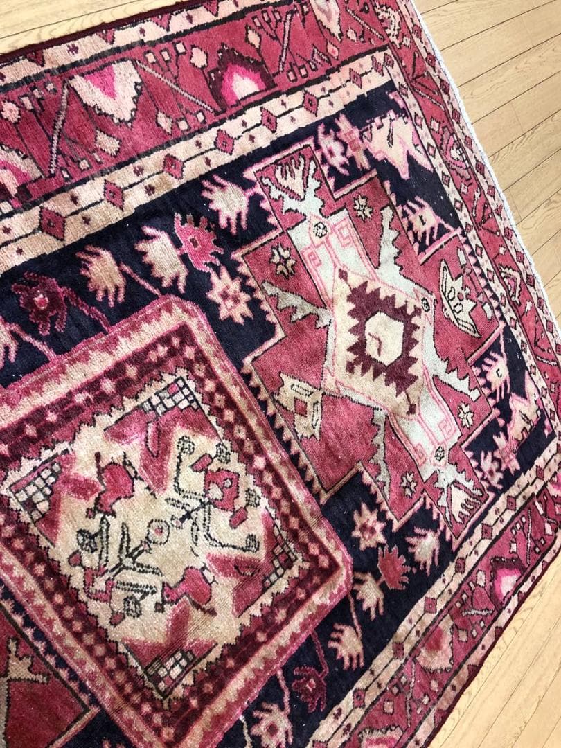 ペルシャ絨毯 ヴィンテージラグ 179×120cm 手織り オールドpersia