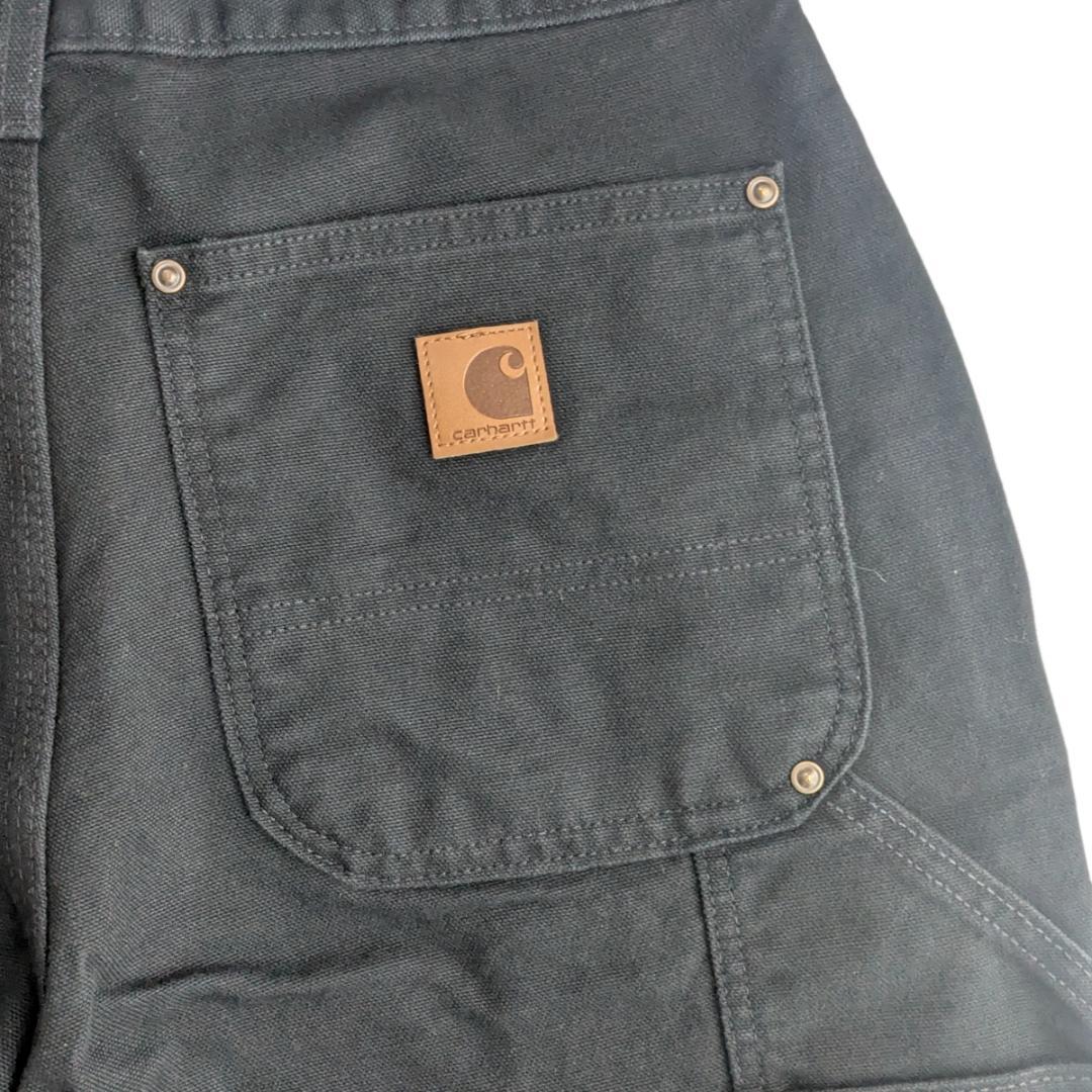 メキシコ製 カーハート B136 W40L32 ブラック ダブルニー