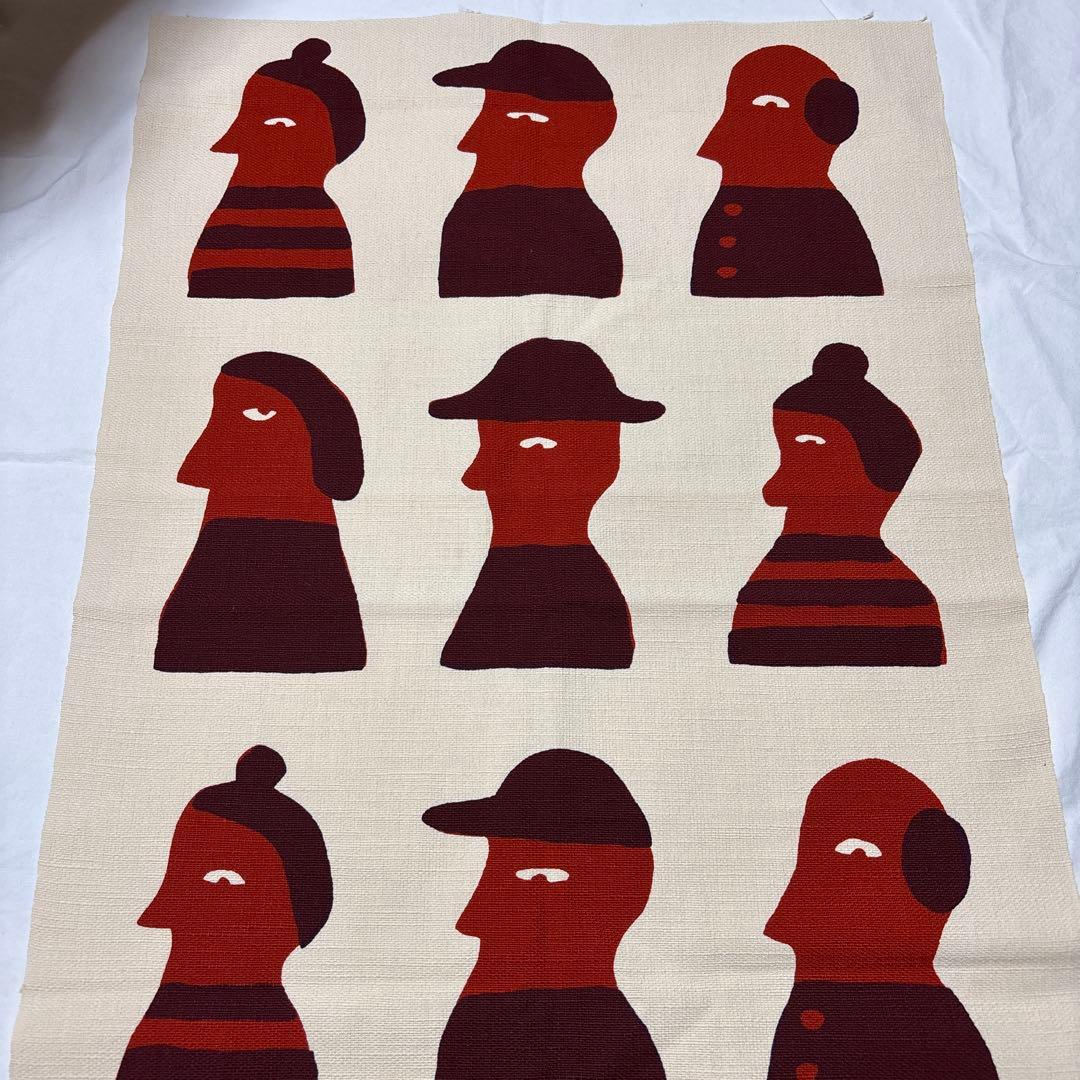 新品　柚木沙弥郎　シルクスクリーン　タペストリー　6人　コウノトリ