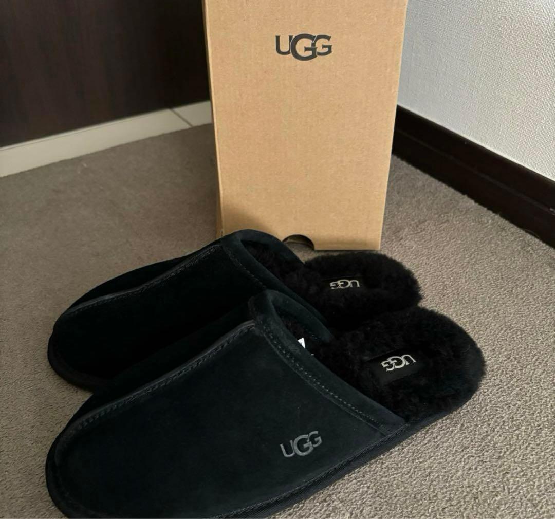 23cm 人気完売品 UGG PEARLE 本革ファースリッパ