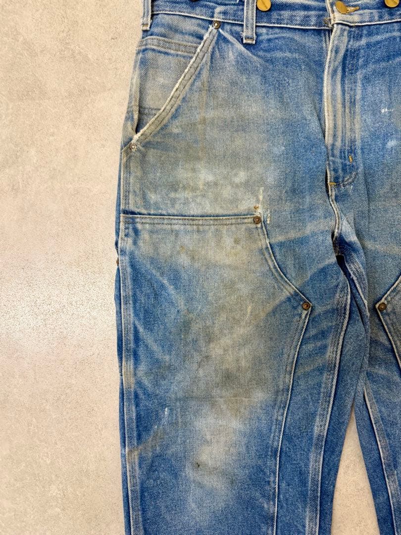 雰囲気抜群 アメリカ製 carhartt ダブルニーペインターパンツ デニム