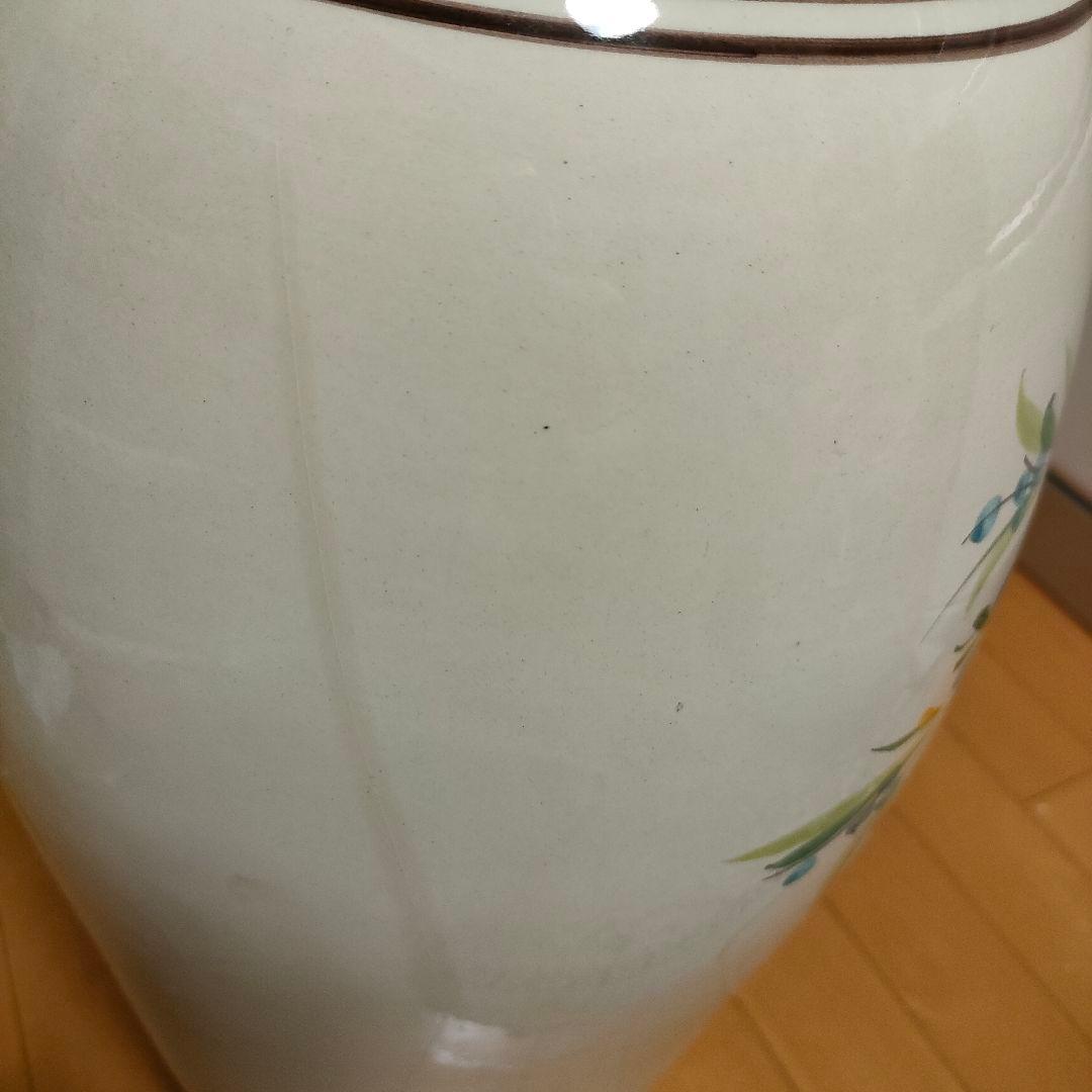 花柄 陶器製 傘立て