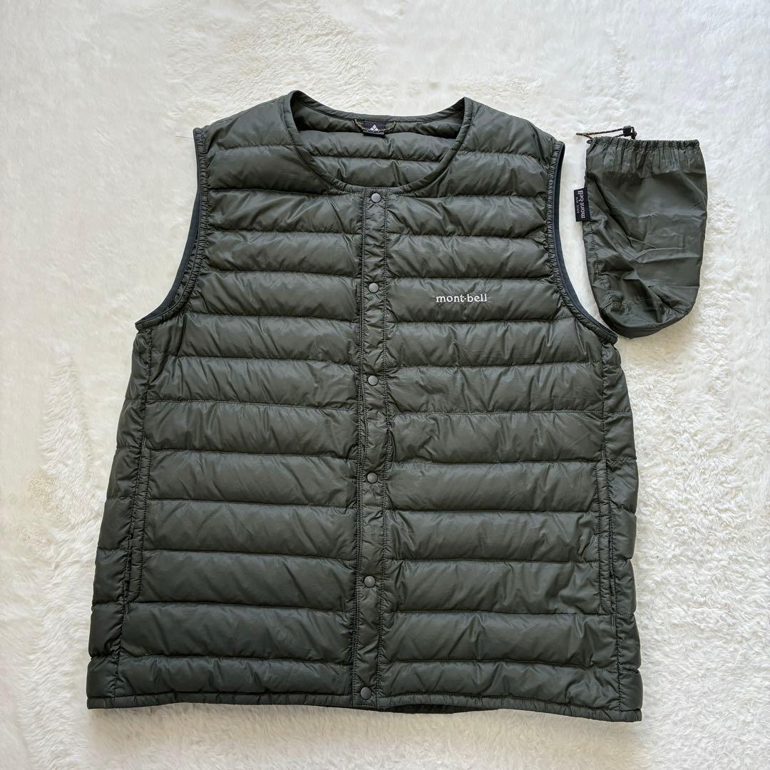 美品 モンベル スペリオダウン ラウンドネックベスト L 1101505