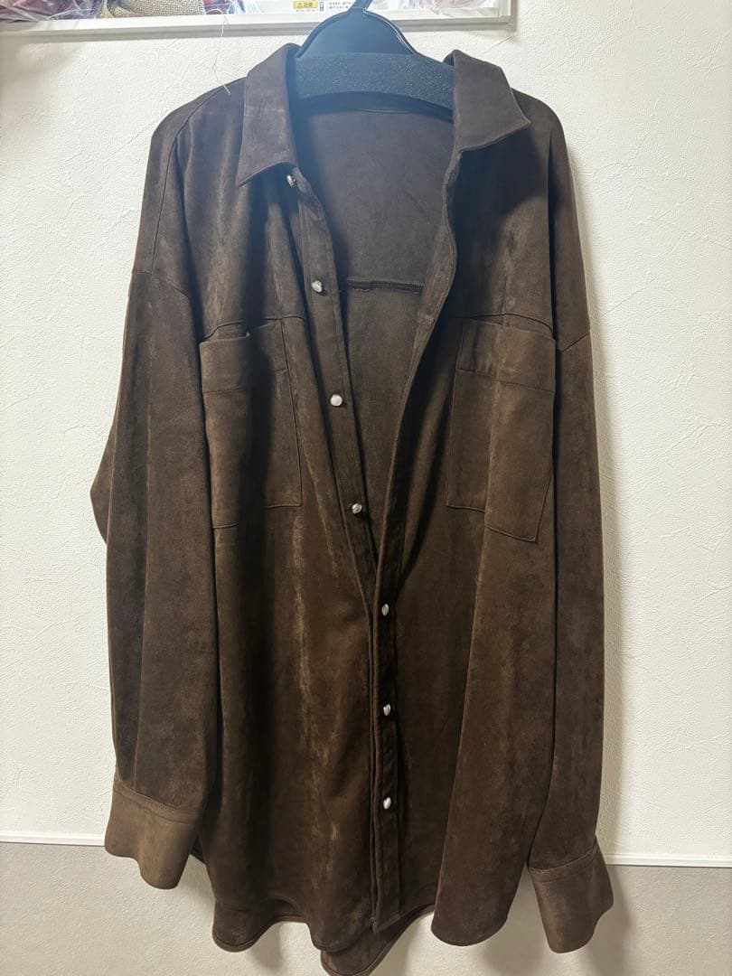 DOUDOU スウェードシャツ