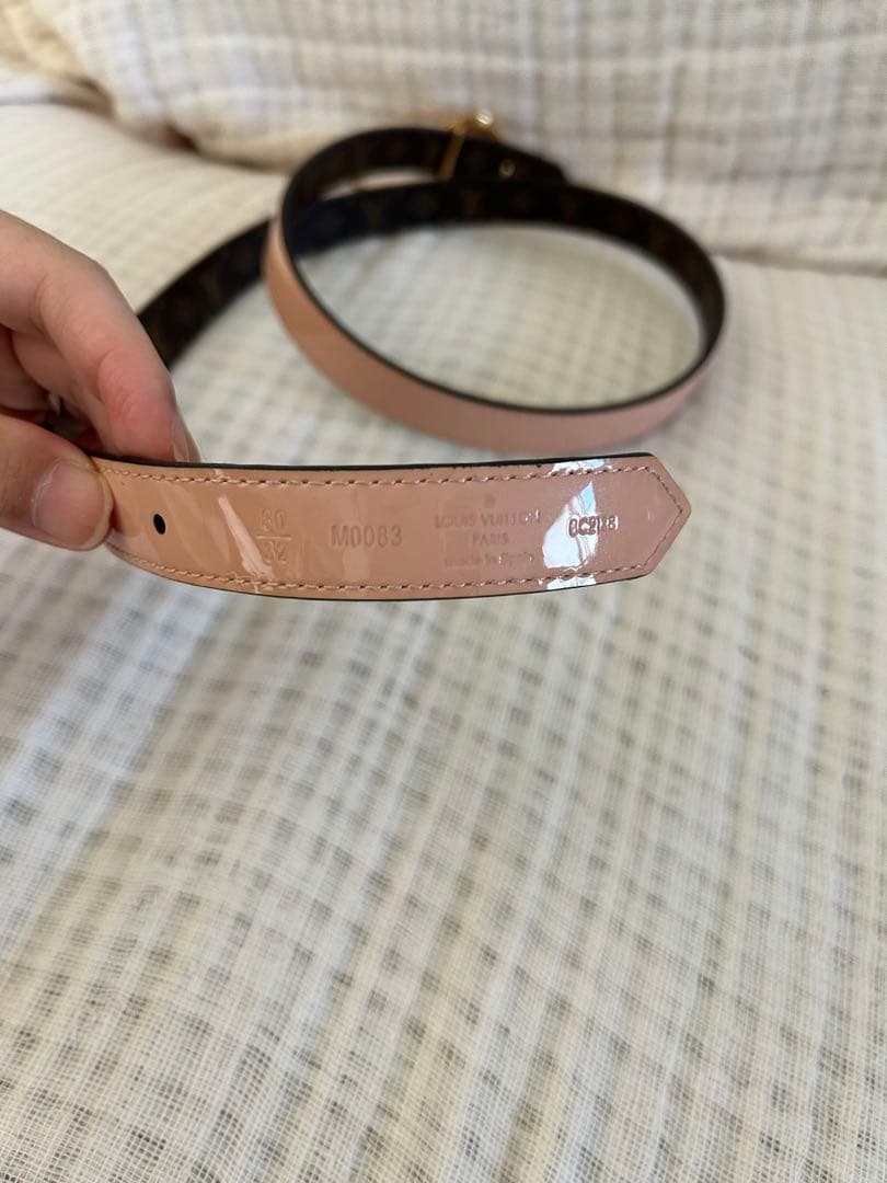 新品未使用品　Louis Vuitton ピンク ベルト 80cm（32インチ）