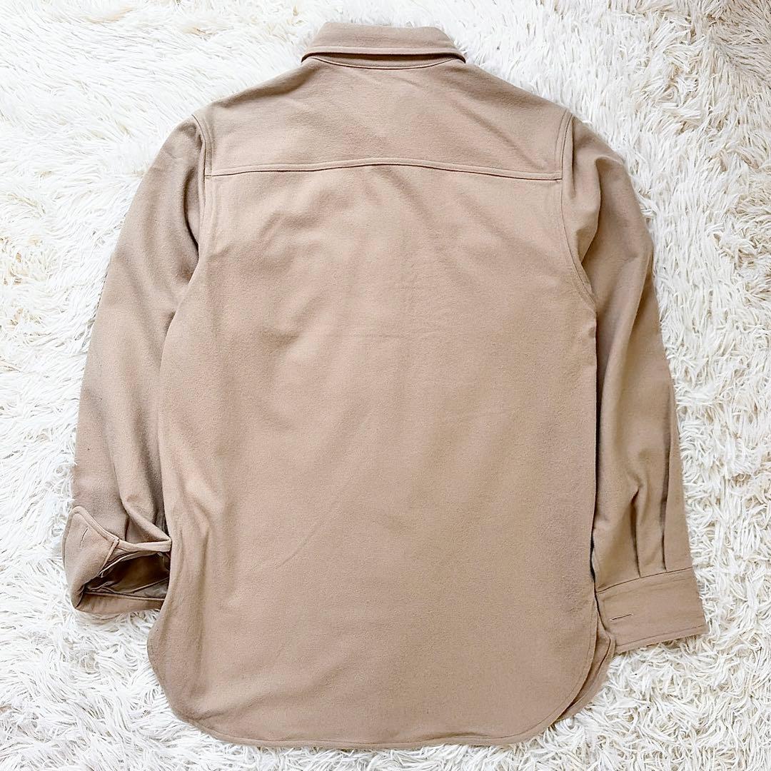 【美品】オーラリー　AURALEE ウール100%フランネルシャツ　ベージュ
