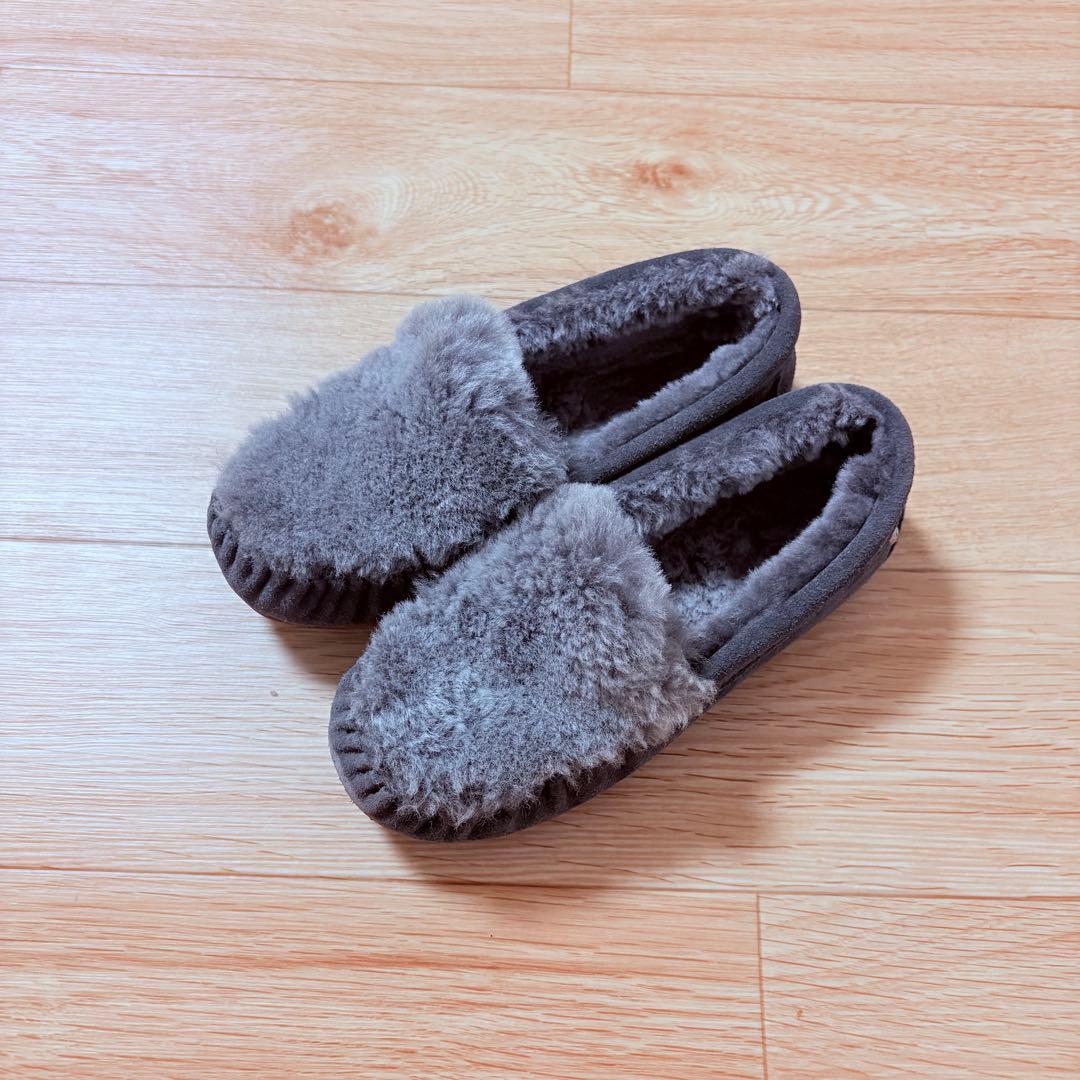 EMU Australia ムートン モカシン ケアンズ 24cm チャコール