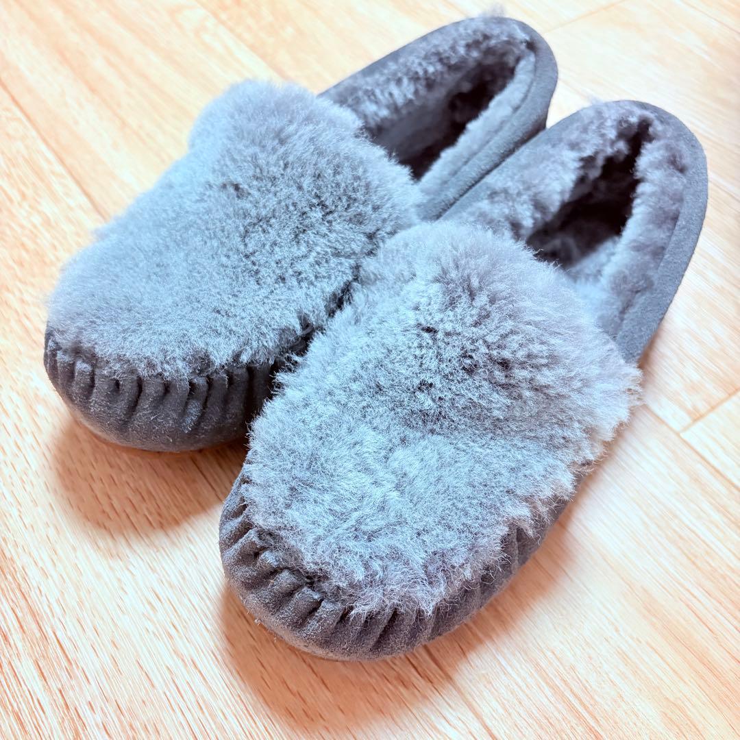 EMU Australia ムートン モカシン ケアンズ 24cm チャコール