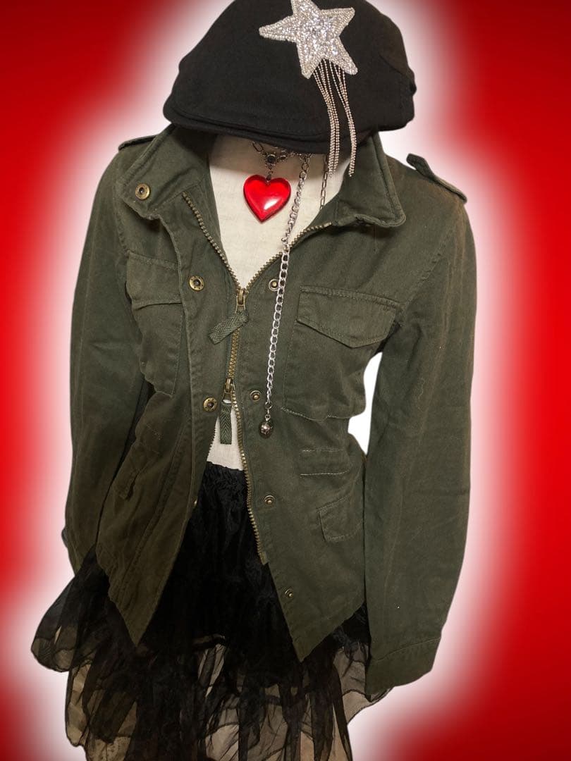 00s当時物ミリタリーy2k平成ギャルカーキフェアリーグランジロックNANA古着