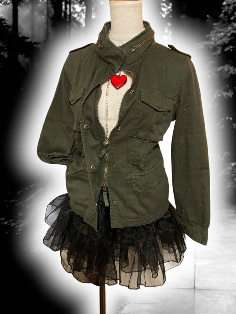 00s当時物ミリタリーy2k平成ギャルカーキフェアリーグランジロックNANA古着