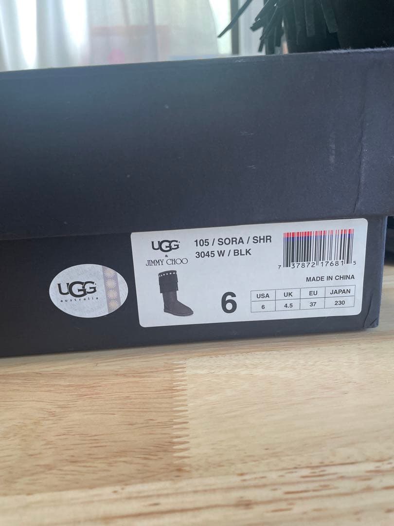 UGG/JIMMY CHOO フリンジ付きムートンブーツ 37