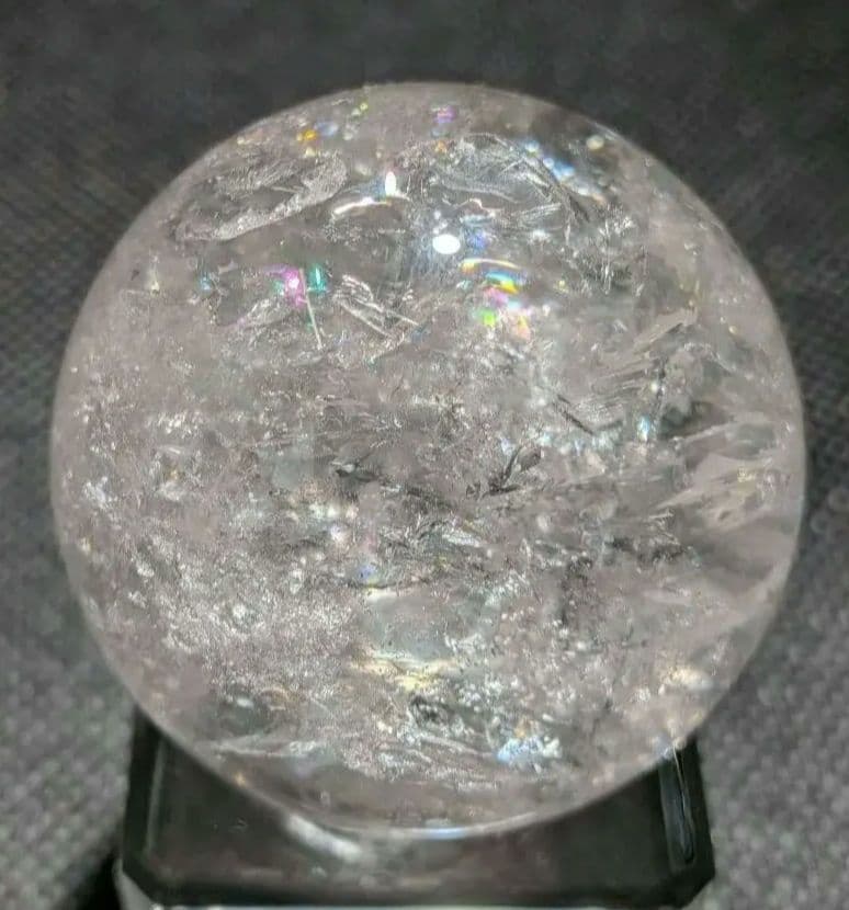 【高品質】天然石ピンクアゼツライト①スフィア4.1cm　丸玉　置物　新入荷❣️