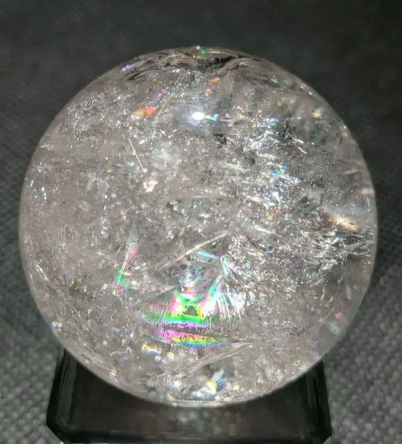 【高品質】天然石ピンクアゼツライト①スフィア4.1cm　丸玉　置物　新入荷❣️