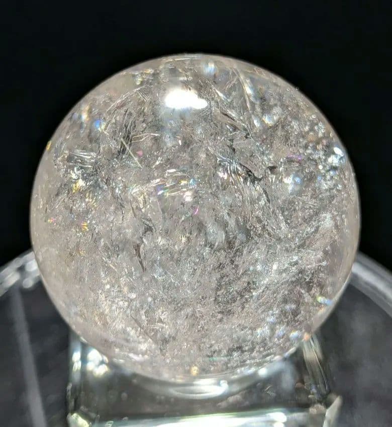 【高品質】天然石ピンクアゼツライト①スフィア4.1cm　丸玉　置物　新入荷❣️