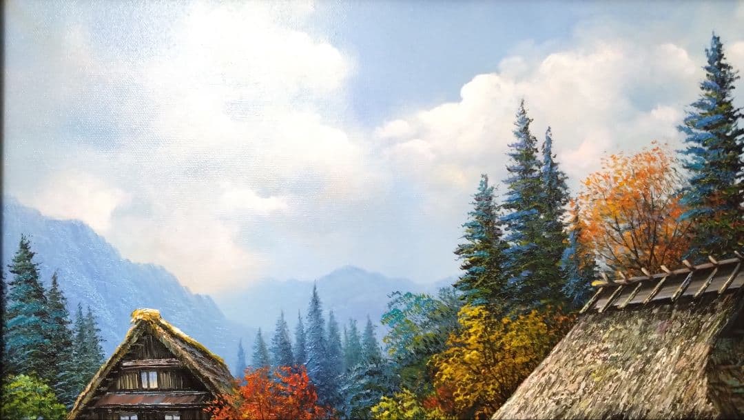 人見友紀　伝説の逃亡画家　油彩画　油絵　白川郷