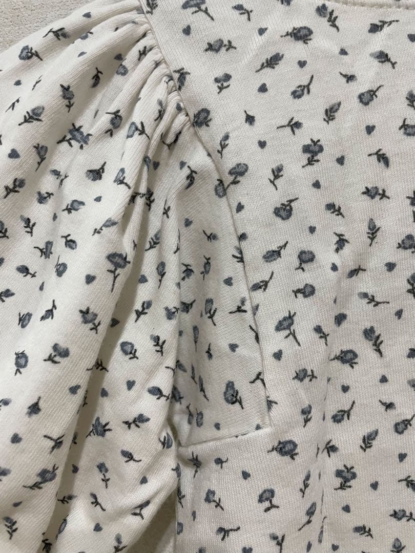 SOOR PLOOM 4y 花柄パフスリーブTシャツ