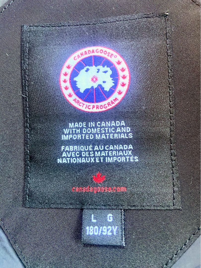 カナダグースダウンベスト　L G 180/92Y ブラック