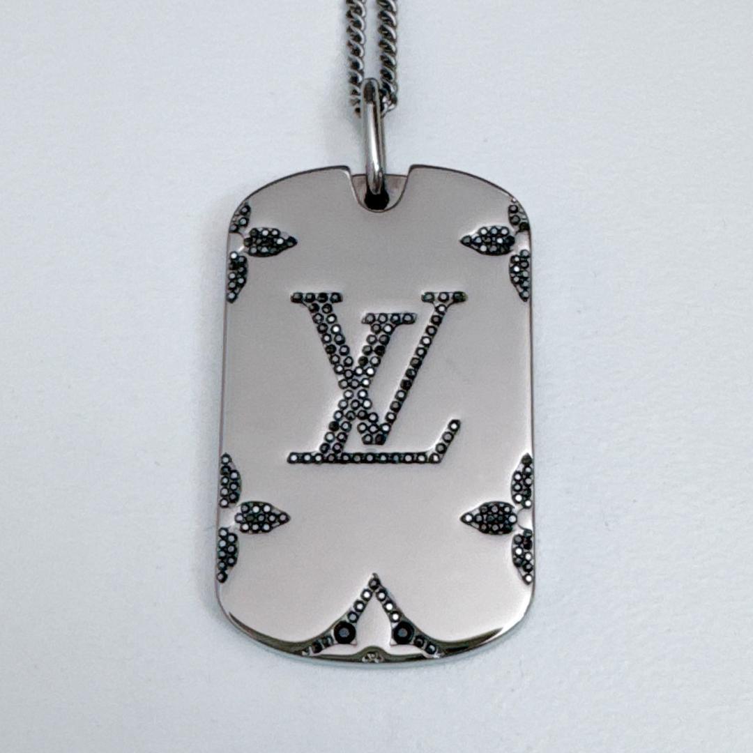 ルイヴィトン メタル モノグラム ストラス ネックレス メンズ M69473