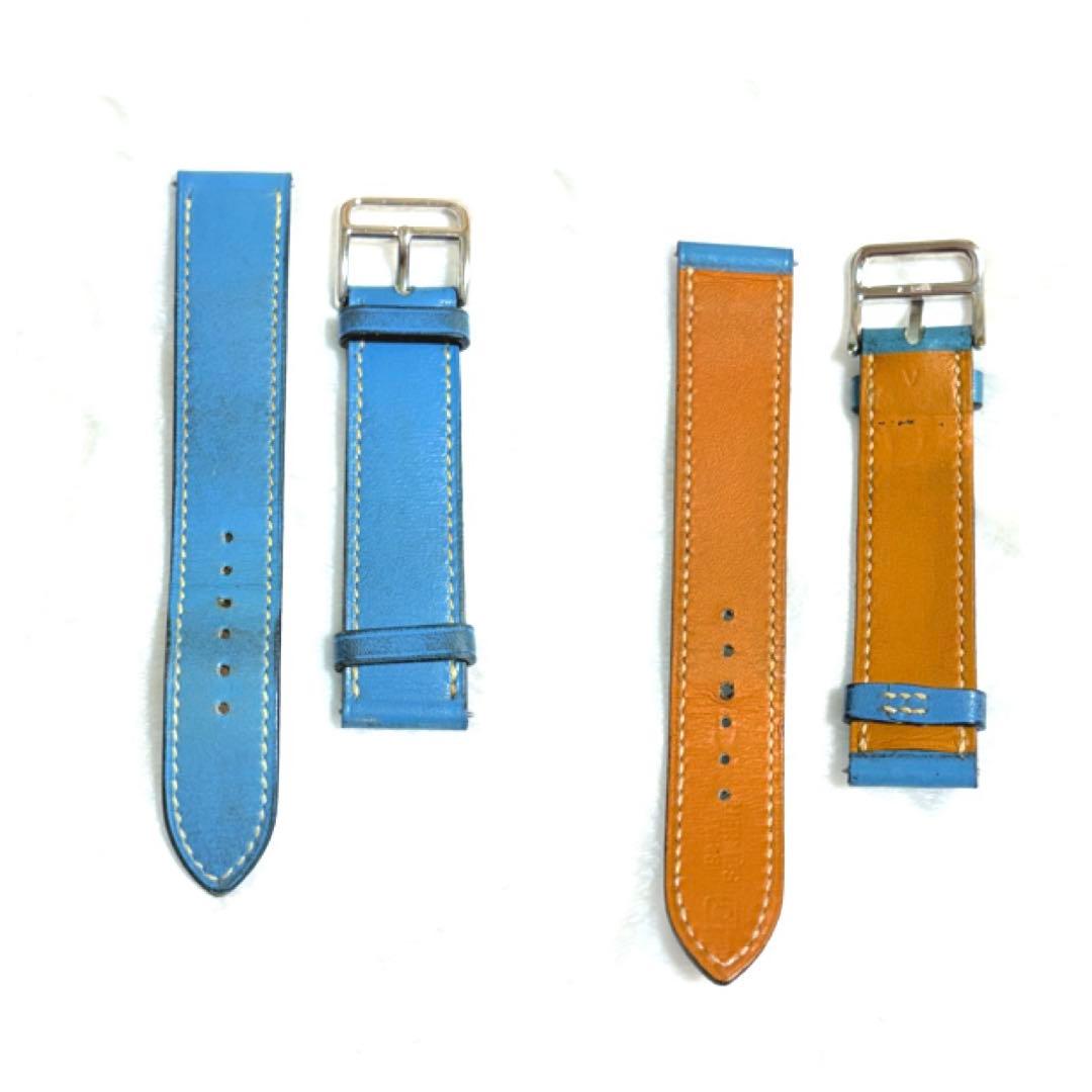 プレゼント付！ エルメス/HERMES ベルトウォッチ ブルージーン・キャメル