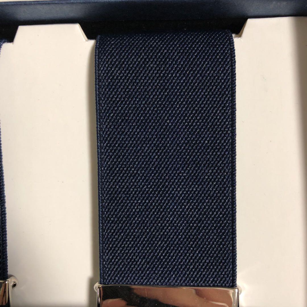 アルバートサーストン サスペンダー（ダークネイビー無地）