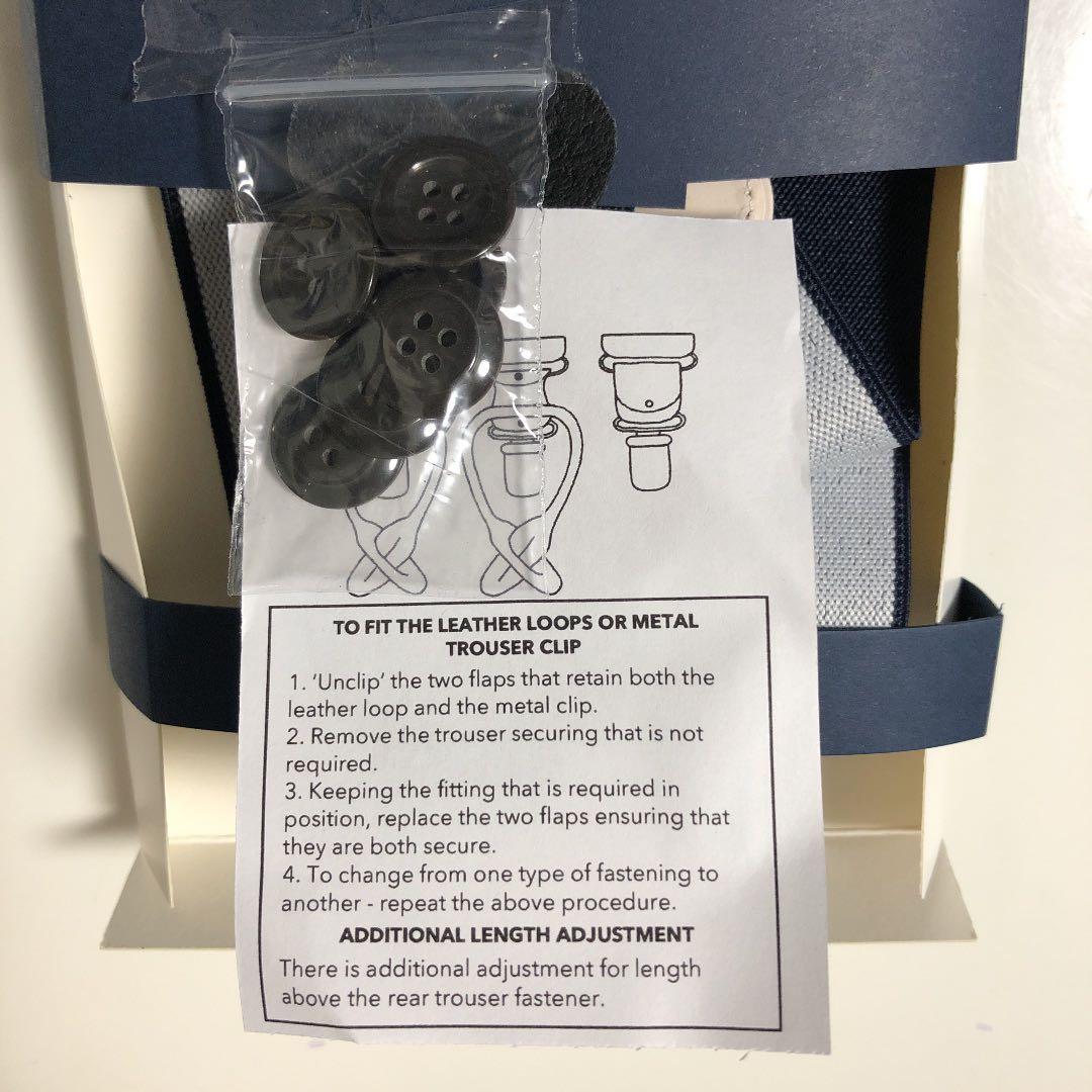 アルバートサーストン サスペンダー（ダークネイビー無地）