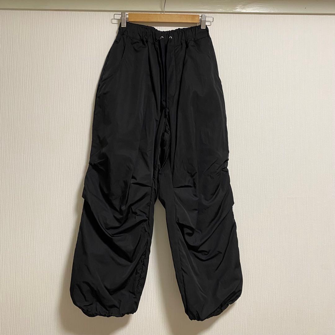 【都】黒 ボトムス Warm Drawstring Pants