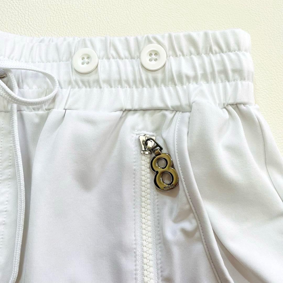 6163　6164【美品】ムータマリン　上下セット　ボタニカル　リーフ　ホワイト