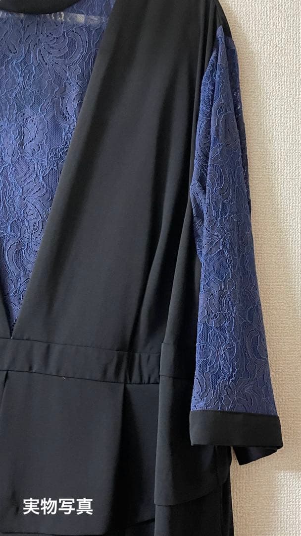 Callarus（カラルス）パーティードレス　レース切替ワンピース　大きいサイズ