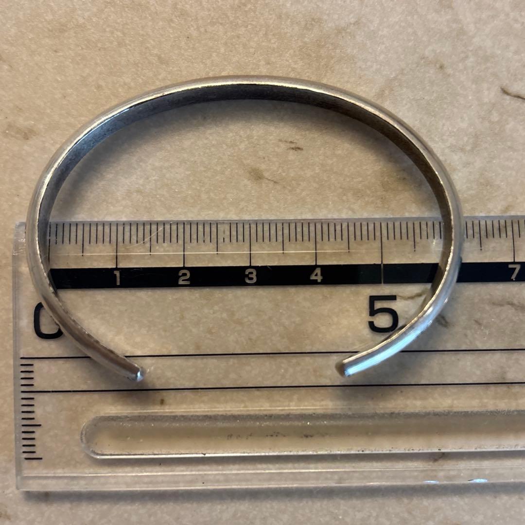 インディアンジュエリー　ナバホシルバー　バングル　スタンプワーク