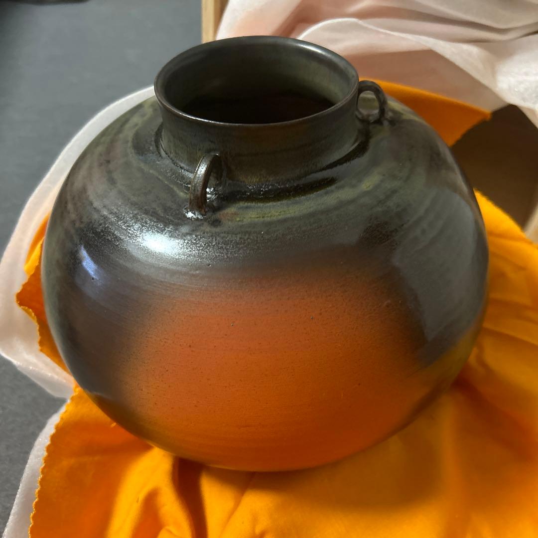 加藤寿逸　道泉窯　壺　陶芸　陶器　木箱　桐箱　日本工芸　日本美術　将軍